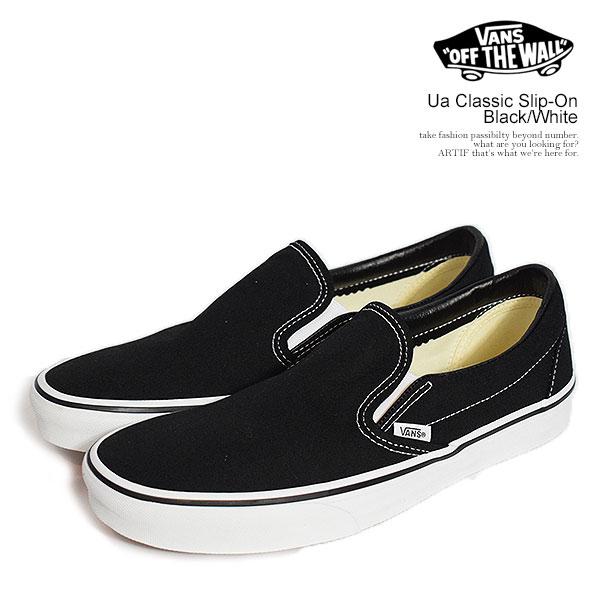 VANS ヴァンズ Ua Classic Slip-On Black/White