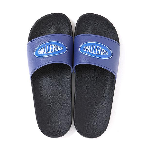 XL CHALLENGER スライドサンダル ブルー/ブラック　チャレンジャー CHALLENGER チャレンジャー LOGO SANDALS
