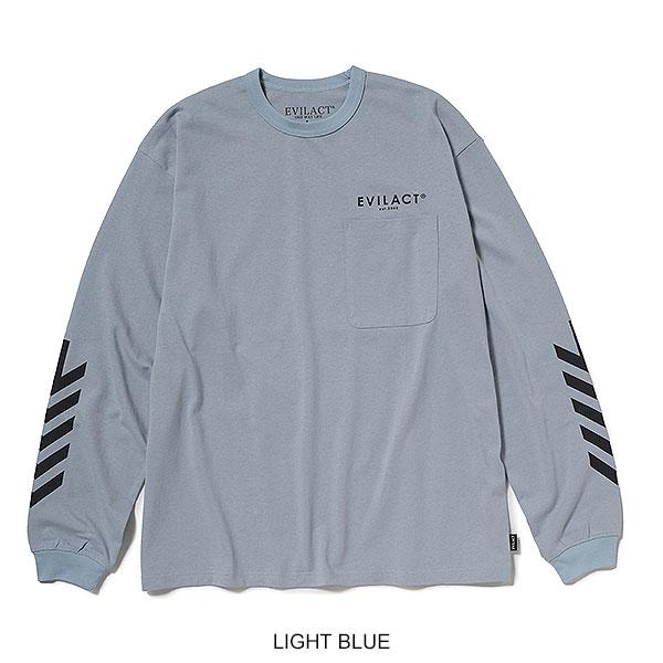 EVILACT LIVE 長袖カットソー グレー EVILACT イーブルアクト FLAG-261 LS