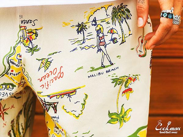 COOKMAN クックマン Chef Pants Souvenir Map California -OFF WHITE