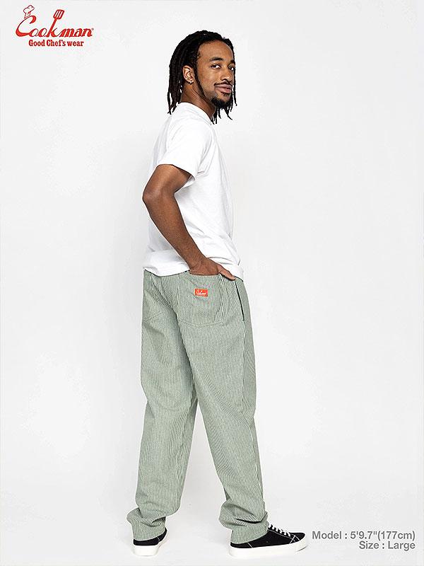 COOKMAN クックマン Chef Pants Hickory Green -GREEN- | ARTIF