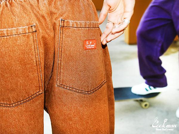 COOKMAN クックマン Chef Pants Semiwide Denim Brown -BROWN- | ARTIF