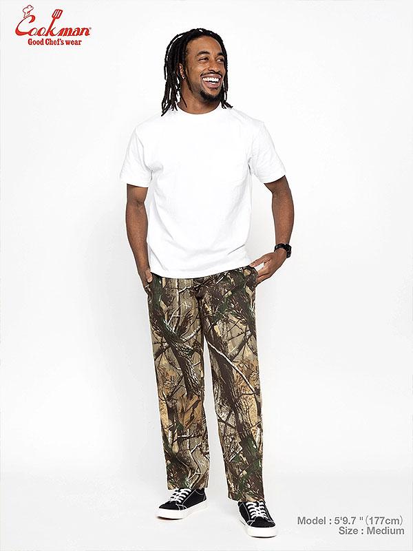 COOKMAN クックマン Chef Pants Semiwide Timber Camo -DARK GREEN