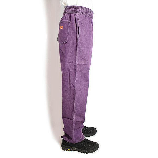 COOKMAN クックマン Chef Pants Semiwide Denim Purple -PURPLE