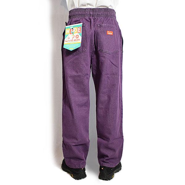 COOKMAN クックマン Chef Pants Semiwide Denim Purple -PURPLE
