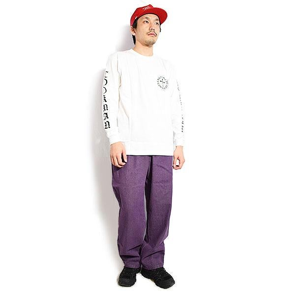 COOKMAN クックマン Chef Pants Semiwide Denim Purple -PURPLE