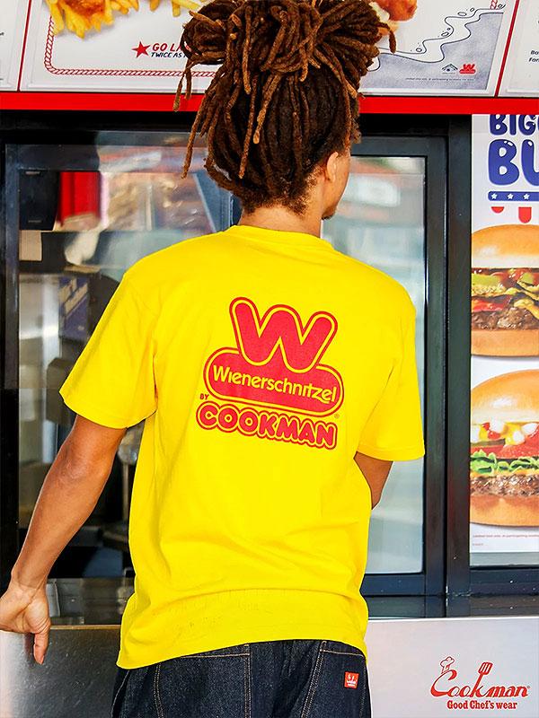 COOKMAN クックマン T-shirts Wienerschnitzel Logo -YELLOW- | ARTIF