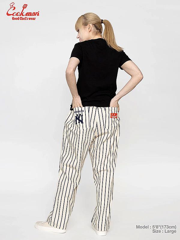 COOKMAN クックマン Chef Pants Semiwide NLBM BROOKLYN EAGLES -OFF