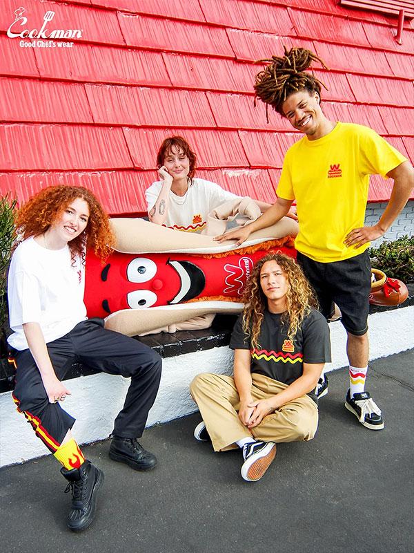 COOKMAN クックマン Chef Pants Semiwide Wienerschnitzel Side Line