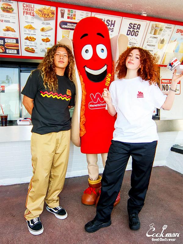 COOKMAN クックマン Chef Pants Semiwide Wienerschnitzel Side Line