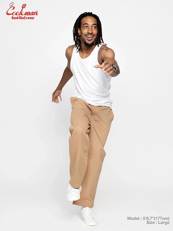 COOKMAN クックマン Heritage Wide Pants Heavy Twill Beige -BEIGE