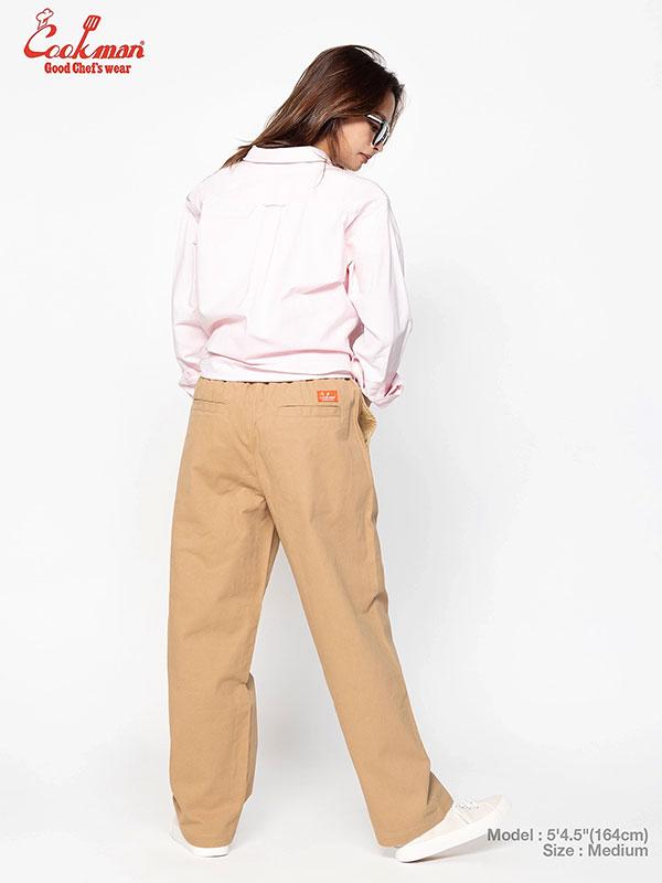 COOKMAN クックマン Heritage Wide Pants Heavy Twill Beige -BEIGE
