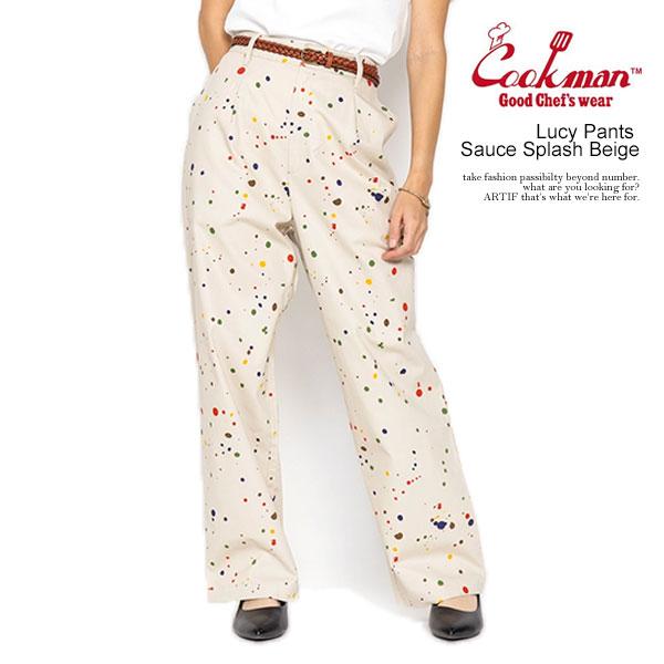 COOKMAN クックマン Lucy Pants Sauce Splash Beige -BEIGE- | ARTIF