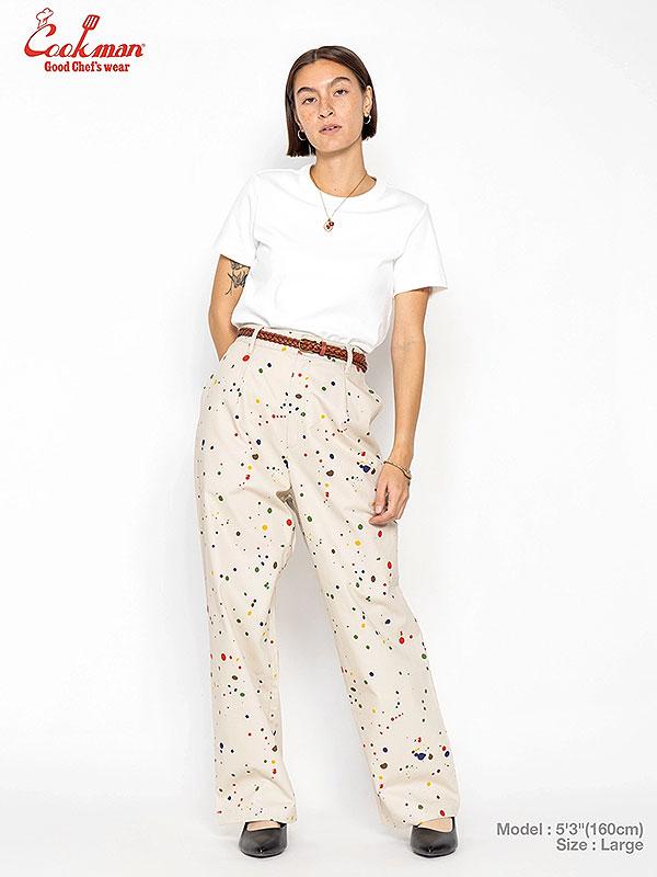 COOKMAN クックマン Lucy Pants Sauce Splash Beige -BEIGE- | ARTIF