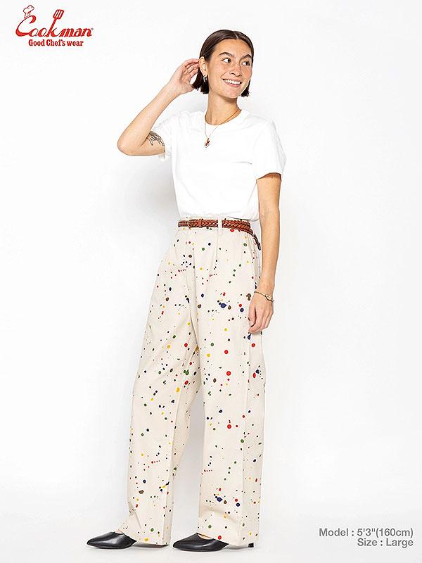 COOKMAN クックマン Lucy Pants Sauce Splash Beige -BEIGE- | ARTIF