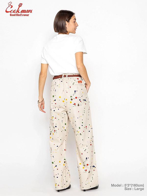 COOKMAN クックマン Lucy Pants Sauce Splash Beige -BEIGE- | ARTIF