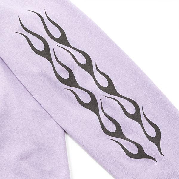 CALEE キャリー VINTAGE TYPE FLAME LOGO PINSTRIPING L/ S TEE