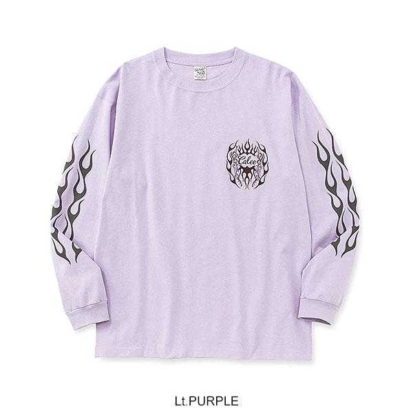 CALEE キャリー VINTAGE TYPE FLAME LOGO PINSTRIPING L/ S TEE