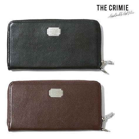 CRIMIE クライミー LOGO PLAQUE LEATHER ZIP WALLET