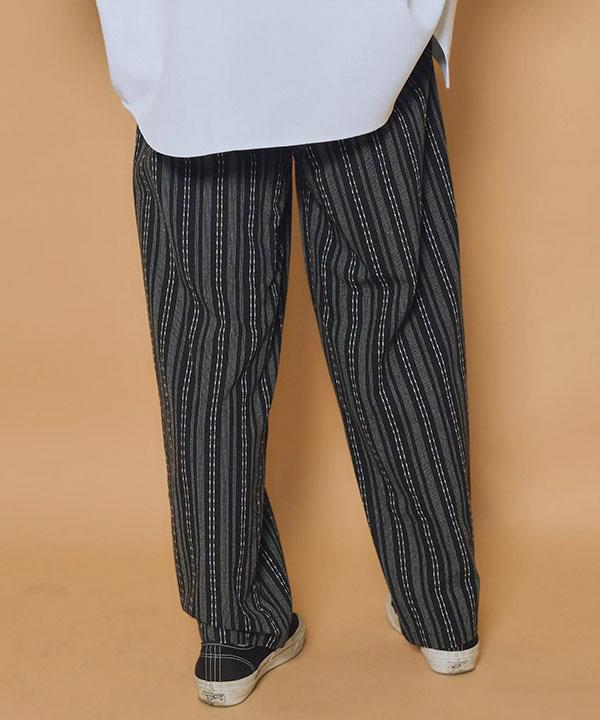 SUBCIETY サブサエティ Jacquard stripe slacks