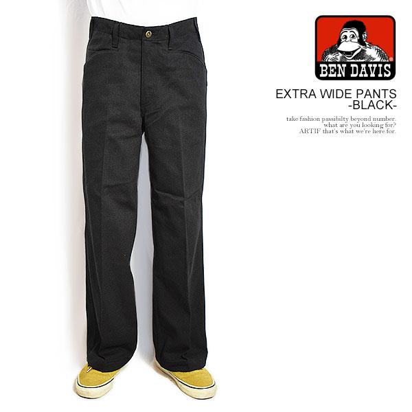 ヒ*ロ様 BEN DAVIS EXTRA WIDEパンツW34 L30 BEN DAVIS ベンデイビス EXTRA WIDE PANTS -BLACK-