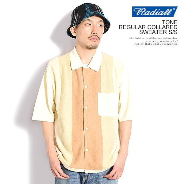 RADIALL ラディアル TONE - REGULAR COLLARED SWEATER S/S