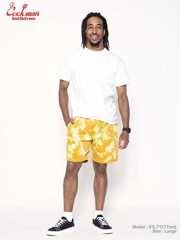 美品　M C/S 4POC STPT ブラミンク　イエロー パンツ　36 COOKMAN クックマン Chef Pants Short Corduroy FAT Bleach Yellow