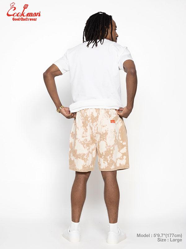 コメくいてー COOKMAN クックマン Chef Pants Short Corduroy Bleach Beige -BEIGE