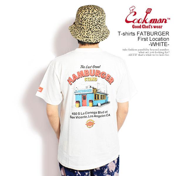 COOKMAN クックマン T-shirts FATBURGER First Location -WHITE
