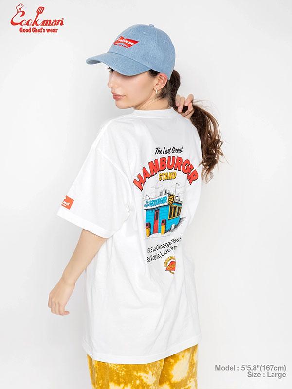 COOKMAN クックマン T-shirts FATBURGER First Location -WHITE