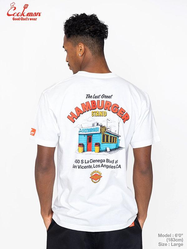 COOKMAN クックマン T-shirts FATBURGER First Location -WHITE