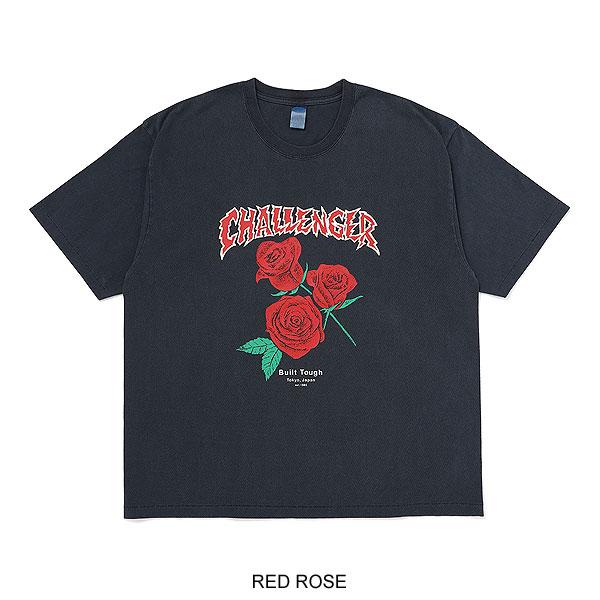XL Tシャツ チャレンジャー PIGMENT ROSE TEE 夏物 半袖 CHALLENGER チャレンジャー PIGMENT ROSE TEE