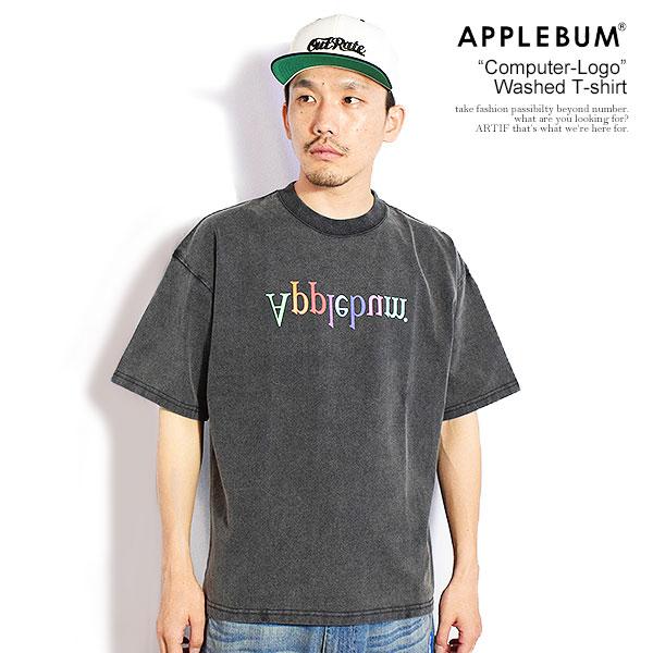 APPLEBUM アップルバム Computer-Logo Washed T-shirt 9 4oz