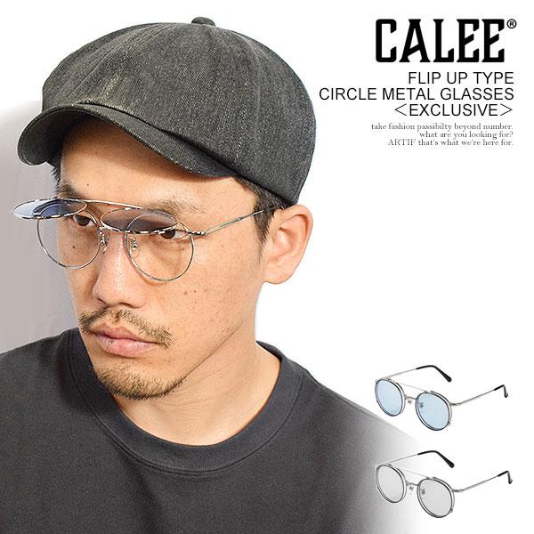 CALEE キャリー FLIP UP TYPE CIRCLE METAL GLASSES -EXCLUSIVE-