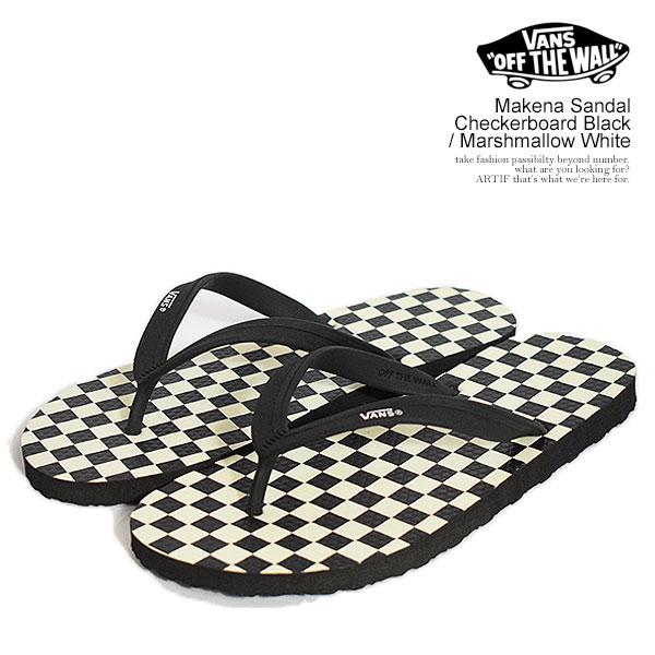 VANS ヴァンズ Makena Sandal Checkerboard Black / Marshmallow White