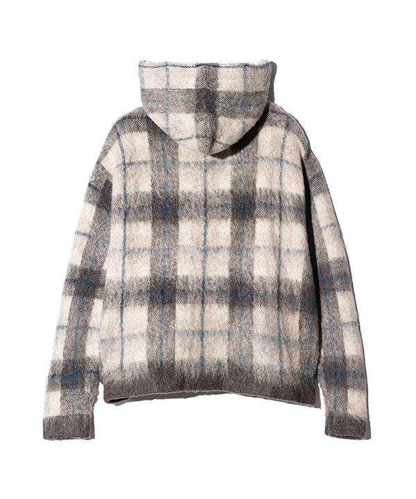 2026 秋 先行予約 10月中旬～下旬入荷予定 glamb グラム Check Knit Hoodie