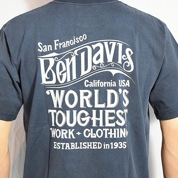 BEN DAVIS ベンデイビス OLD SIGN VNTG TEE -NAVY-