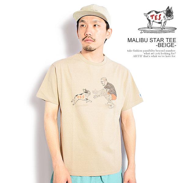 The Endless Summer エンドレスサマー TES MALIBU STAR TEE -BEIGE-