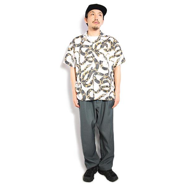 CALEE キャリー ALLOVER SNAKE PATTERN S/S SH