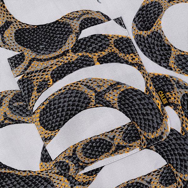 CALEE キャリー ALLOVER SNAKE PATTERN S/S SH
