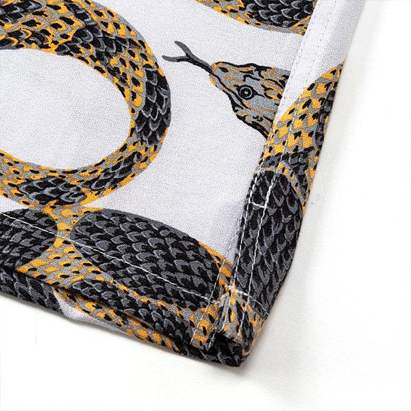 CALEE キャリー ALLOVER SNAKE PATTERN S/S SH