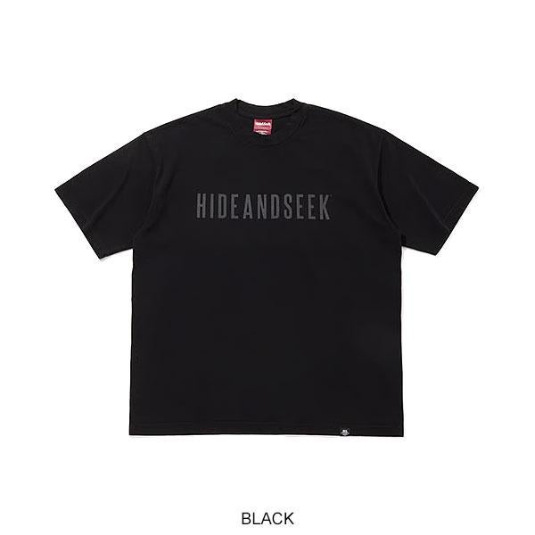 新品 HIDE AND SEEK Tシャツ XLサイズ　ブラック HIDEANDSEEK ハイドアンドシーク Logo S/S Tee(26ss)
