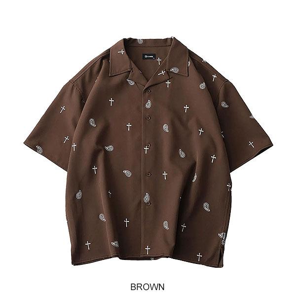 SUBCIETY サブサエティ All-over embroidered shirt