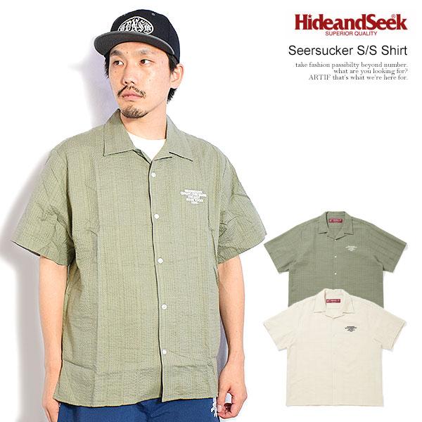 HIDE AND SEEK ハイドアンドシーク Seersucker S/S Shirt