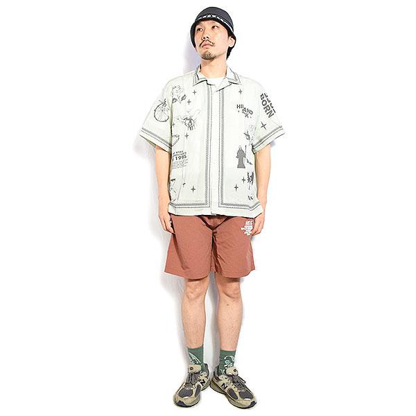 164 HideandSeek日本製茶杢TEAM FAR EASTロゴ総綿地 HIDE AND SEEK ハイドアンドシーク Team S/S Shirt