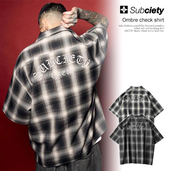 た*︎様 限定掲載　Subculture OMBRE CHECK SHIRT / SUBCIETY サブサエティ Ombre check shirt