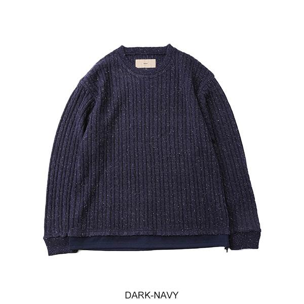 新品タグ付き❣️グッド グリーフCREWNECKNO SLEEVETOP ネイビー 2026 秋冬 先行予約 9月下旬～10月上旬入荷予定 QUOLT クオルト CABLE