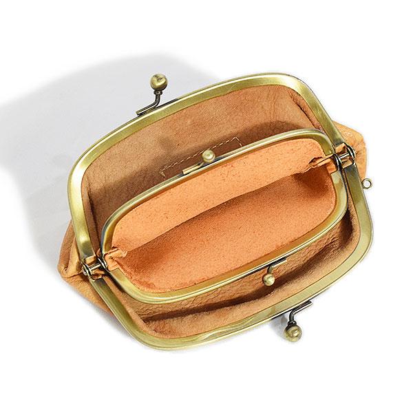 GROOVER LEATHER グルーバーレザー 杏染革：親子がま口財布