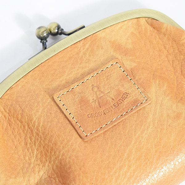 GROOVER LEATHER グルーバーレザー 杏染革：親子がま口財布
