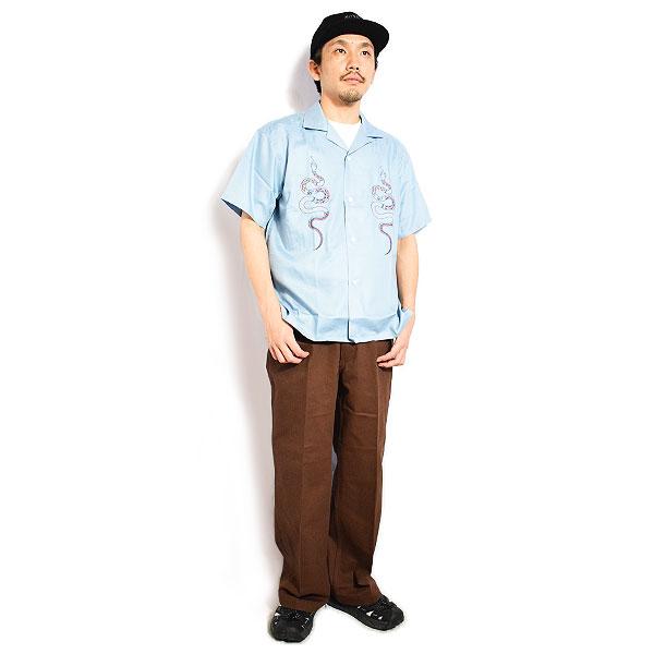 CALEE キャリー EMBROIDERY SNAKE S/S SH -MIHO MURAKAMI DESIGN-